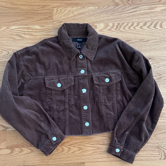 Forever 21 NWT Cropped Corduroy Jacket (L) - Picture 8 of 14